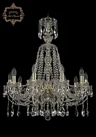 Люстра подвесная хрустальная 11.12.10.240.XL-78.Gd.Sp Богемиа Арт Классик прозрачная на 10 ламп, основание золотое в стиле классический Люстра подвесная хрустальная 11.12.10.240.XL-78.Gd.Sp Богемиа Арт Классик прозрачная на 10 ламп, основание золотое в стиле классический